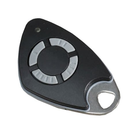 Télécommande INTRATONE 4 canaux HF + badge incorporé coloris noir -  Télécommandes, badges et clés de marque INTRATONE