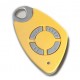 Télécommande INTRATONE 4 canaux HF + badge incorporé coloris jaune